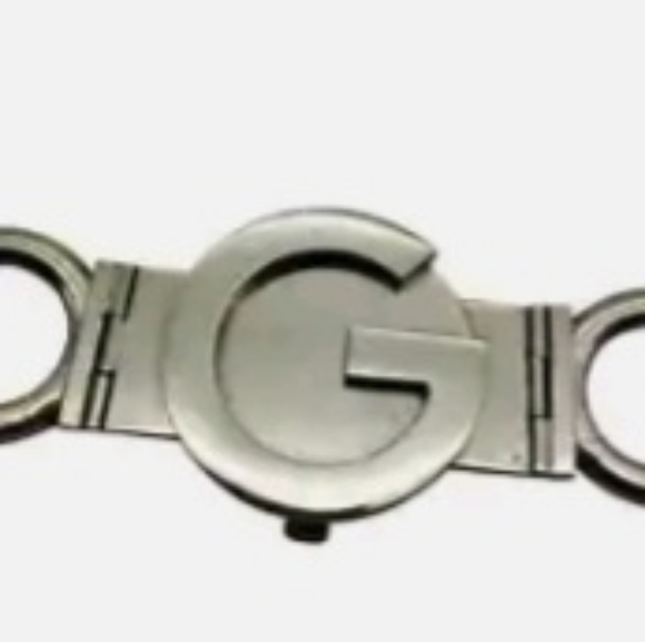 1970's VINTAGE GUCCI SILVER PLATE GG BELT - Picture 2 of 10